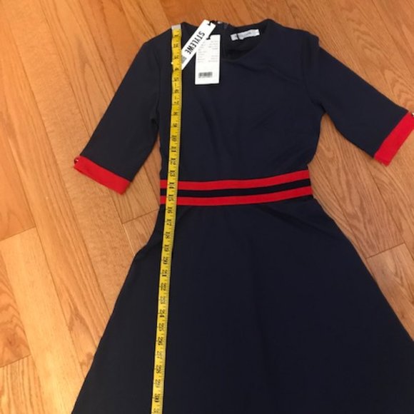 Dark blue midi dress. Size 2. - Picture 3 of 6